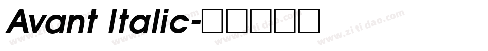 Avant Italic字体转换